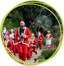 Santas on the Run at Eden Project